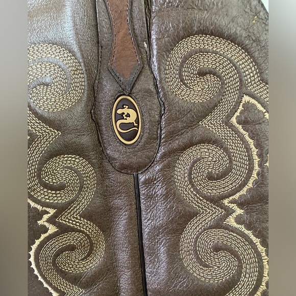 Mister May Boots Men’s 11 Ostrich Skin Cowboy Boot Leather - Picture 7 of 9